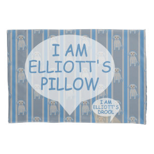Fun and Fancy Customisable Puppy Striped Pillowcase
