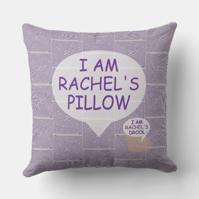 Fun and Fancy Customisable Purple Maze Cushion (Back)