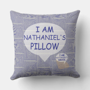 Fun and Fancy Customizable Blue Maze Cushion