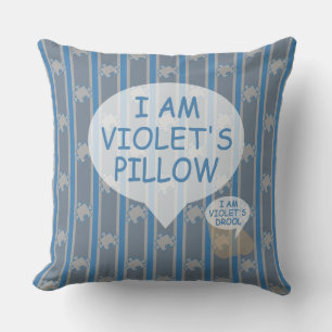 Fun and Fancy Customizable Puzzle Piece Striped Cushion