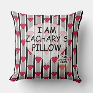 Fun and Fancy Customizable Red and Black Heart Cushion