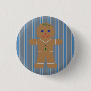 Fun and Fancy Gingerbread Man 3 Cm Round Badge