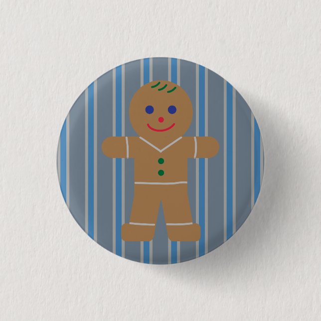 Fun and Fancy Gingerbread Man 3 Cm Round Badge (Front)