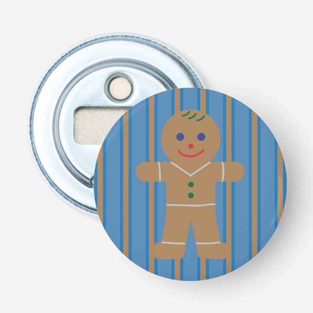 Fun and Fancy Gingerbread Man Bottle Opener (Front)