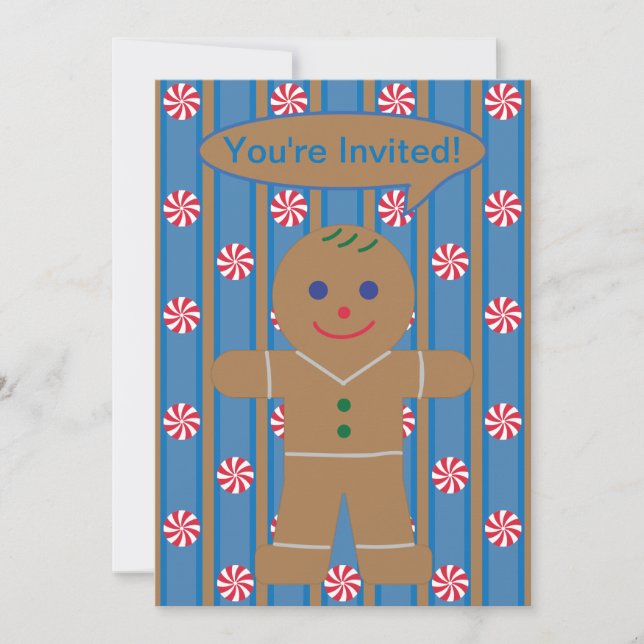 Fun and Fancy Gingerbread Man Invitation (Front)