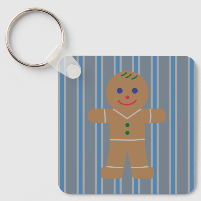 Fun and Fancy Gingerbread Man Key Ring (Front)