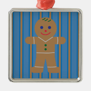Fun and Fancy Gingerbread Man Metal Tree Decoration