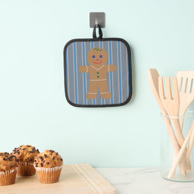 Fun and Fancy Gingerbread Man Pot Holder (Insitu(Hanging))
