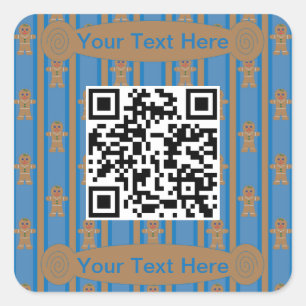 Fun and Fancy Gingerbread Man Square Sticker