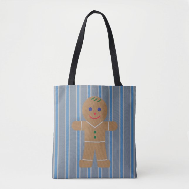 Fun and Fancy Gingerbread Man Tote Bag (Front)