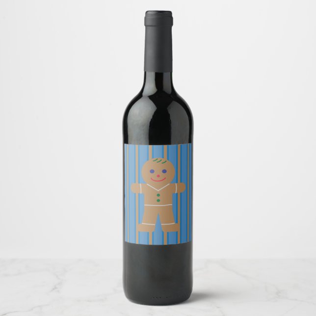 Fun and Fancy Gingerbread Man Wine Label (Front)