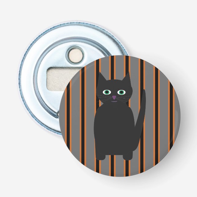 Fun and Fancy Halloween Black Cats Bottle Opener (Front)