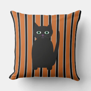 Fun and Fancy Halloween Black Cats Cushion