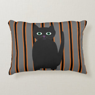 Fun and Fancy Halloween Black Cats Decorative Cushion