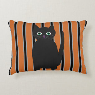 Fun and Fancy Halloween Black Cats Decorative Cushion
