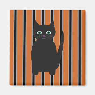 Fun and Fancy Halloween Black Cats Magnet