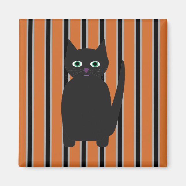 Fun and Fancy Halloween Black Cats Magnet (Front)