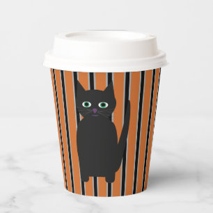 Fun and Fancy Halloween Black Cats Paper Cups