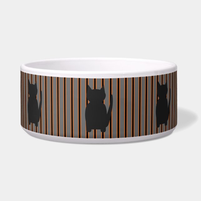 Fun and Fancy Halloween Black Silhouette Cats (Front)