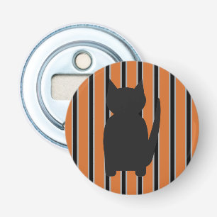 Fun and Fancy Halloween Black Silhouette Cats Bottle Opener