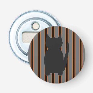 Fun and Fancy Halloween Black Silhouette Cats Bottle Opener