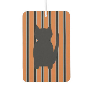 Fun and Fancy Halloween Black Silhouette Cats Car Air Freshener
