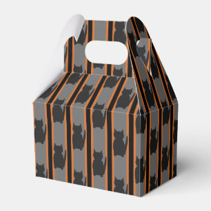 Fun and Fancy Halloween Black Silhouette Cats Favour Box