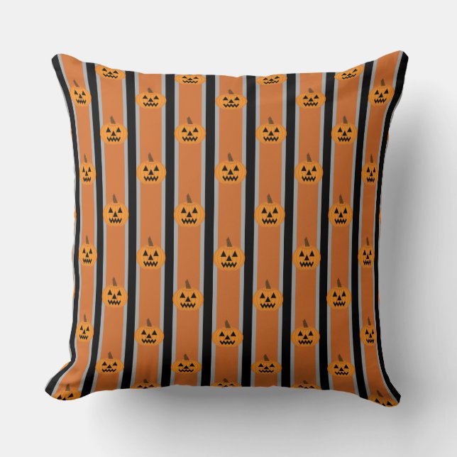 Fun and Fancy Halloween Pumpkins Cushion (Front)