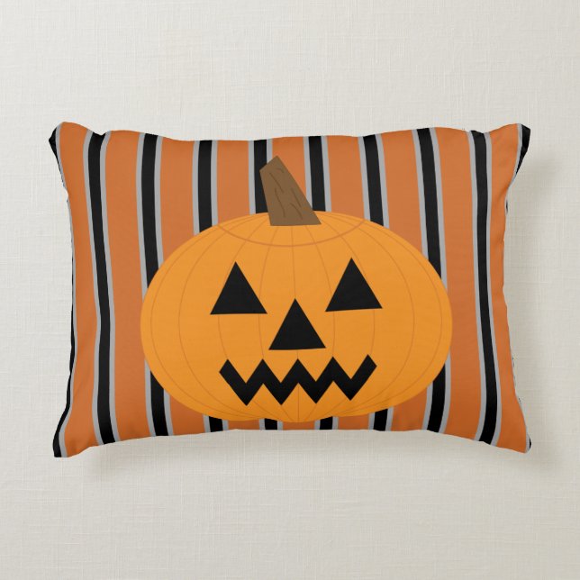 Fun and Fancy Halloween Pumpkins Decorative Cushion (Front)