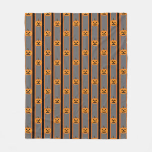 Fun and Fancy Halloween Pumpkins Fleece Blanket