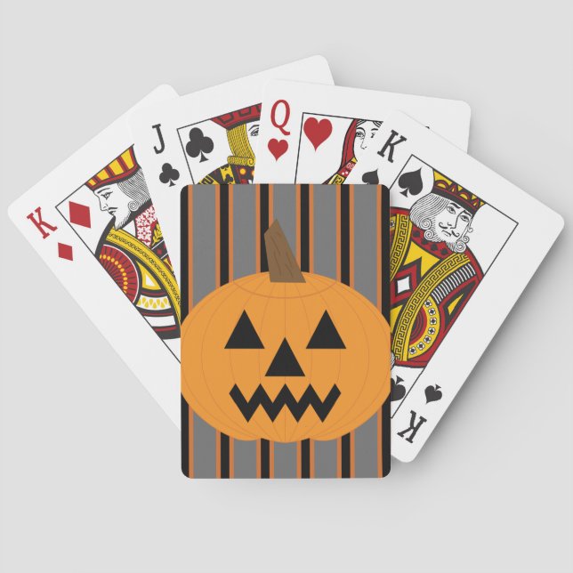 Fun and Fancy Halloween Pumpkins Playing Cards (Back)