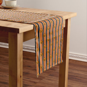Fun and Fancy Halloween Pumpkins Short Table Runner