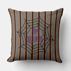 Fun and Fancy Halloween Spider Webs Cushion