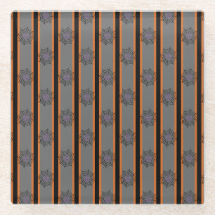 Fun and Fancy Halloween Spider Webs Glass Coaster