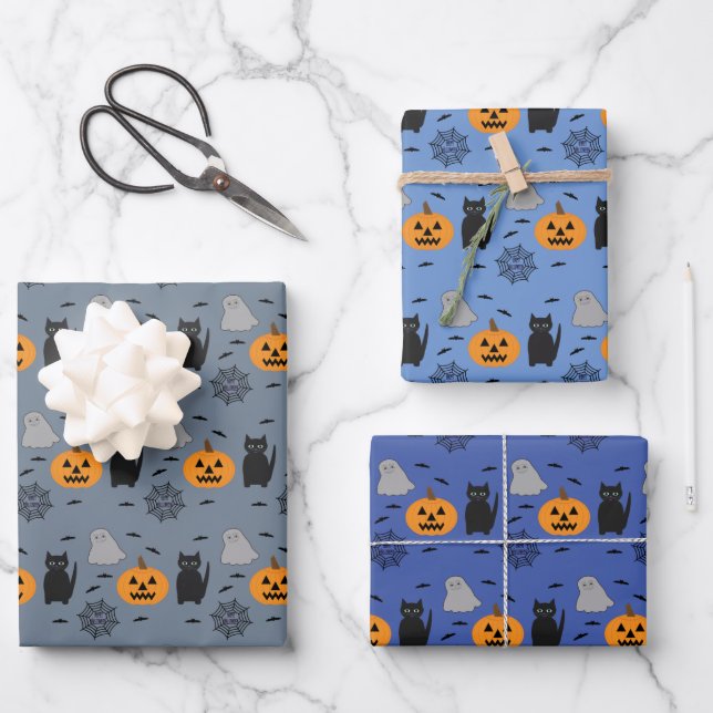 Fun and Fancy Halloween Wrapping Paper Sheet (Front)