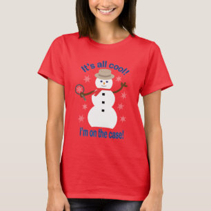 Fun and Fancy It's All Cool Snowman Detective T-Shirt