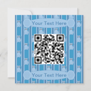 Fun and Fancy Kitty QR Code Invitation