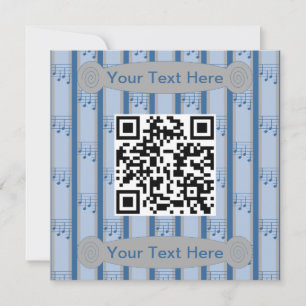 Fun and Fancy Music Notes QR Code Invitation