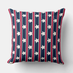 Fun and Fancy Patriotic Stars and Stripes Cushion