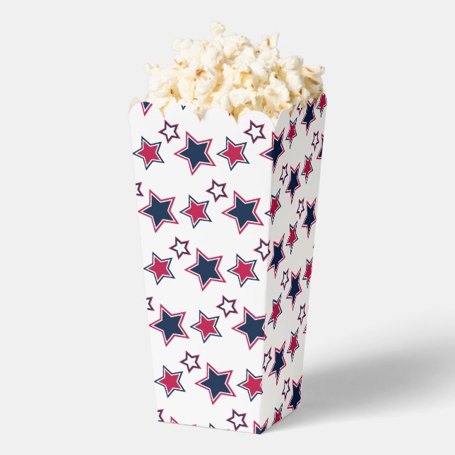 Fun and Fancy Patriotic Stars Popcorn Favour Box (Popped)