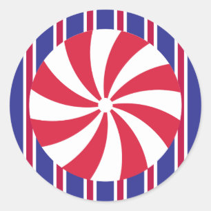Fun and Fancy Peppermint Candy Classic Round Sticker
