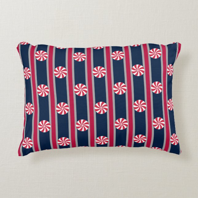 Fun and Fancy Peppermint Candy Decorative Cushion (Front)