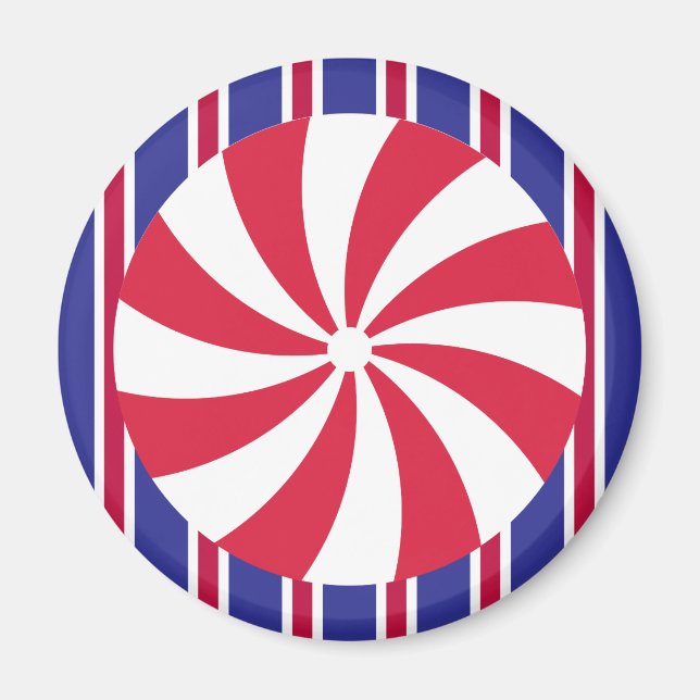 Fun and Fancy Peppermint Candy Magnet (Front)