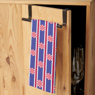 Fun and Fancy Peppermint Candy Tea Towel