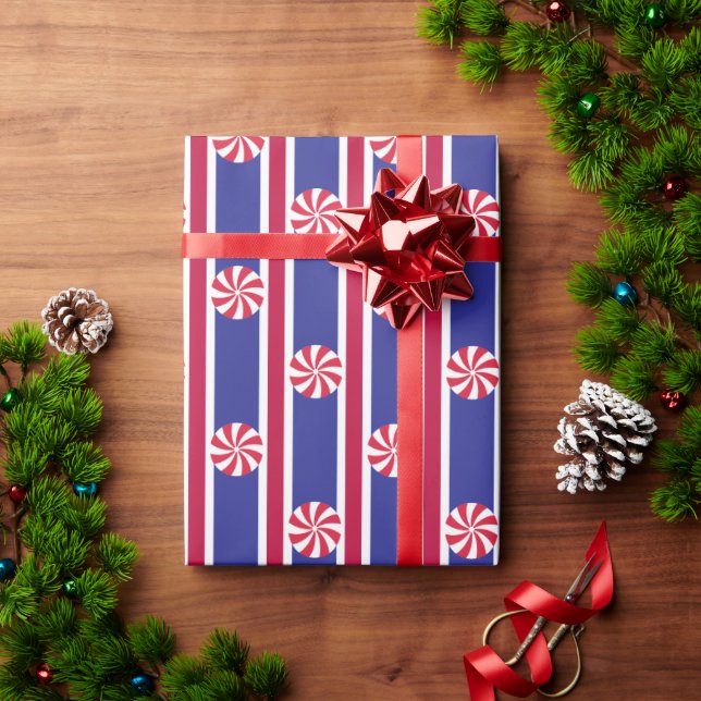 Fun and Fancy Peppermint Candy Wrapping Paper (Holiday Gift)