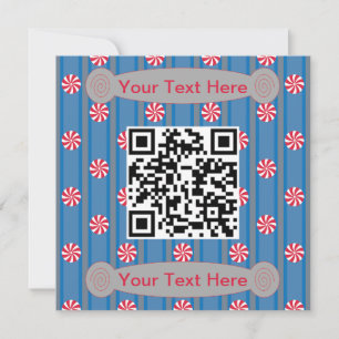 Fun and Fancy Peppermint QR Code Invitation