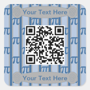 Fun and Fancy PII 3.142 QR Code Square Sticker