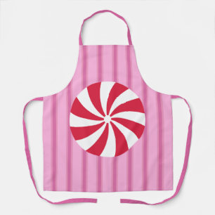Fun and Fancy Pink Christmas Peppermint Candy Apron