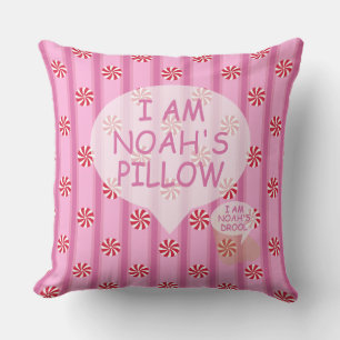 Fun and Fancy Pink Christmas Peppermint Candy Cushion