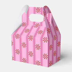 Fun and Fancy Pink Christmas Peppermint Candy Favour Box